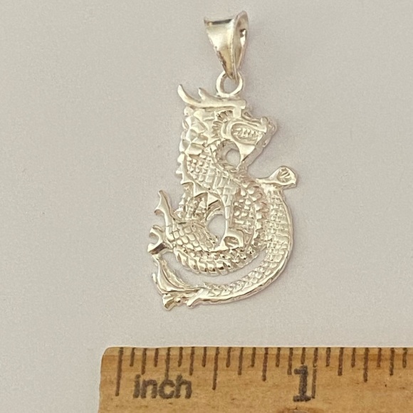 Unisex dragon pendant 925 silver - Picture 5 of 5